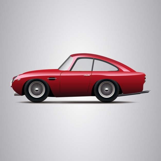 Free Vector vintage red car