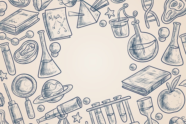 Free Vector vintage science education background theme