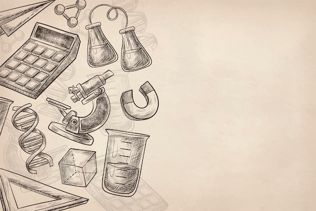 Free Vector vintage science education background