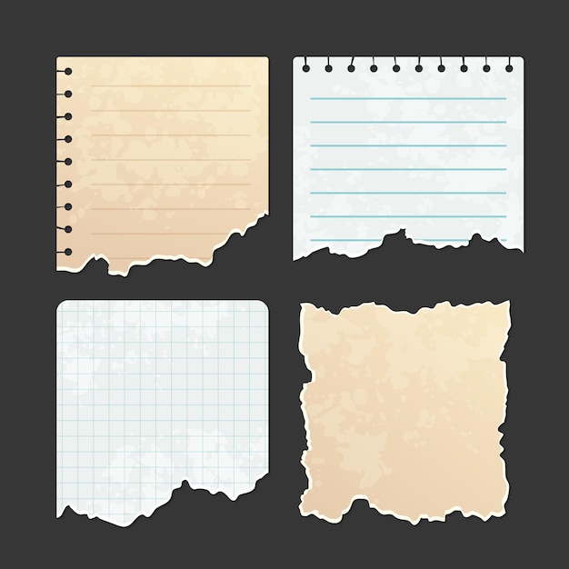 Free Vector vintage scrapbook paper collection