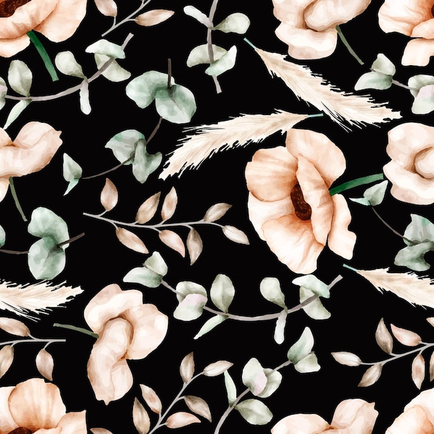 Free vector vintage seamless pattern floral