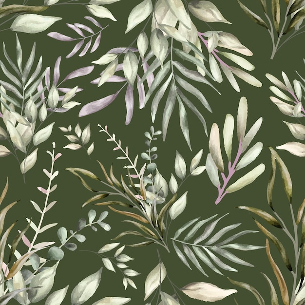 Free vector vintage seamless pattern with elegant hand drawing floral