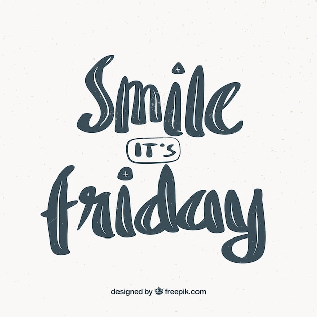 Free Vector vintage "smile it's friday"