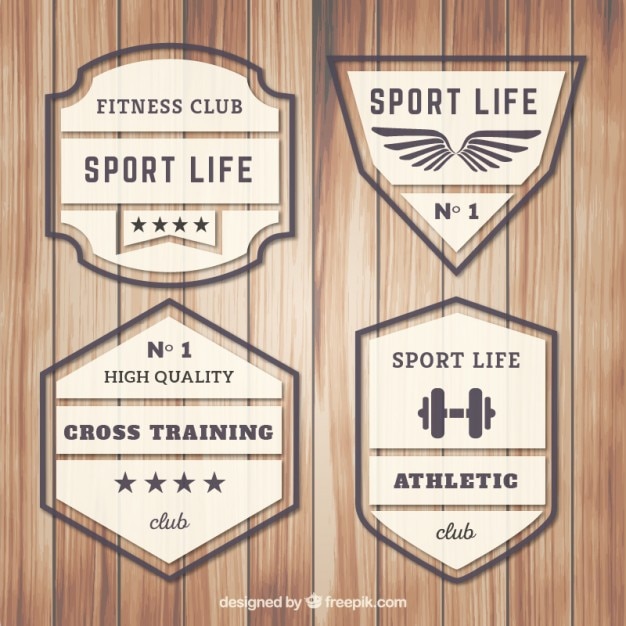 Free vector vintage sport badges