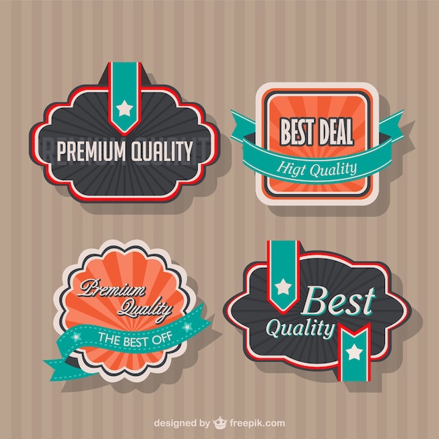 Free Vector vintage style badges design 