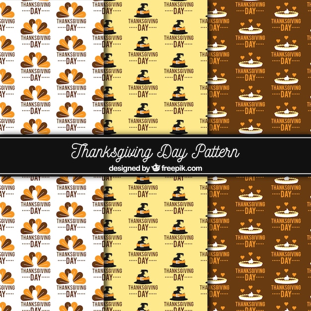 Free vector vintage style thanksgiving collection