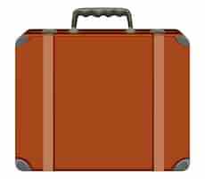 Free vector a vintage suitcase on white background