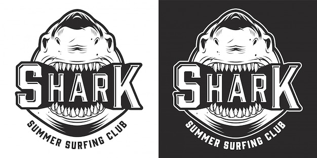 Free Vector vintage summer surfing club logo