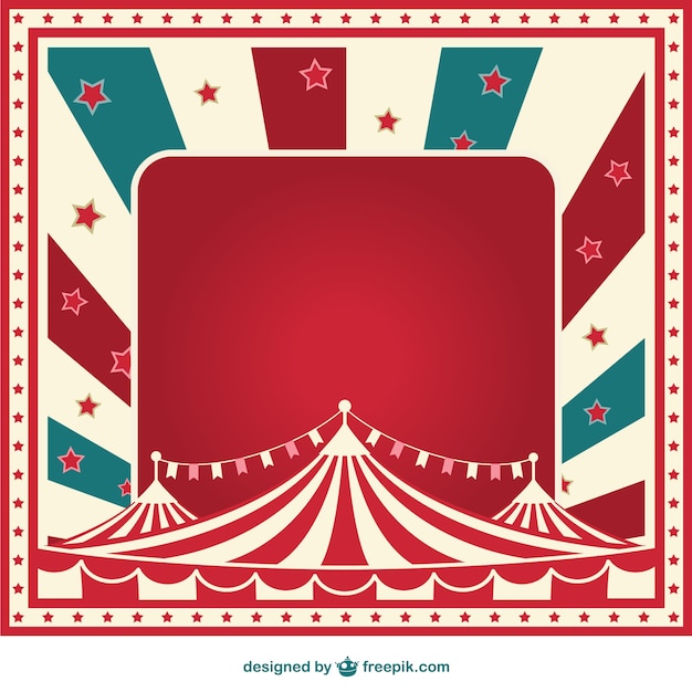 Free vector vintage sunburst circus template