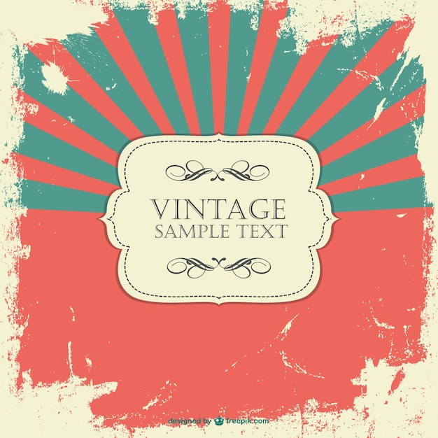 Free Vector vintage sunburst wallpaper