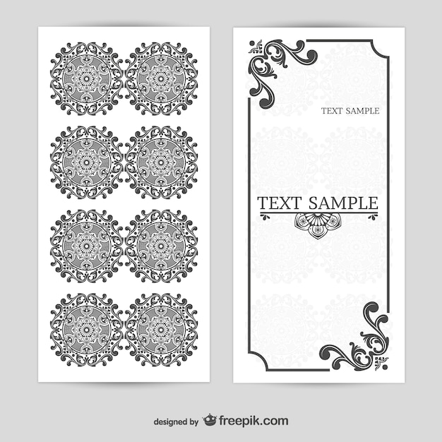 Free Vector vintage template with ornaments