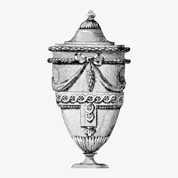 Free Vector vintage urn illustration