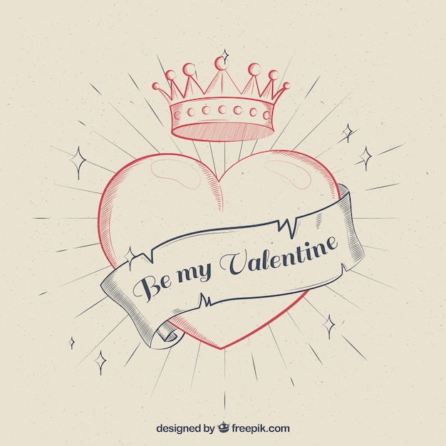 Free Vector vintage valentine's day background