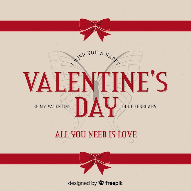 Free Vector vintage valentine's day background 