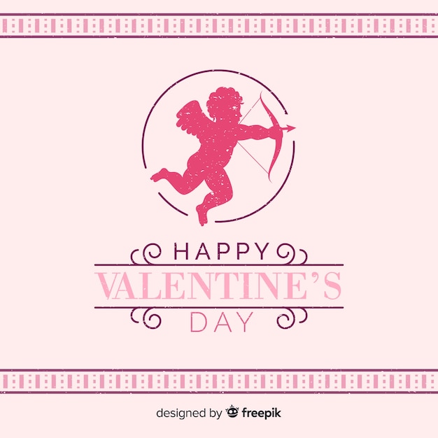 Free vector vintage valentine's day background