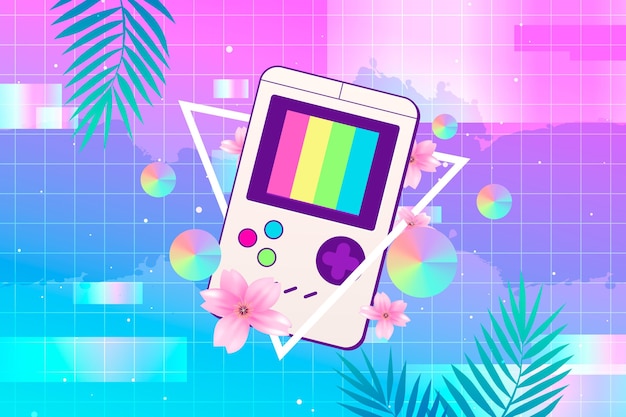 Free Vector vintage vaporwave background