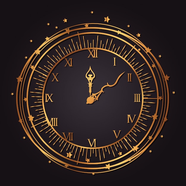 Free vector vintage watch golden icon