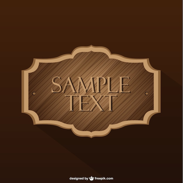 Free Vector vintage wood label 