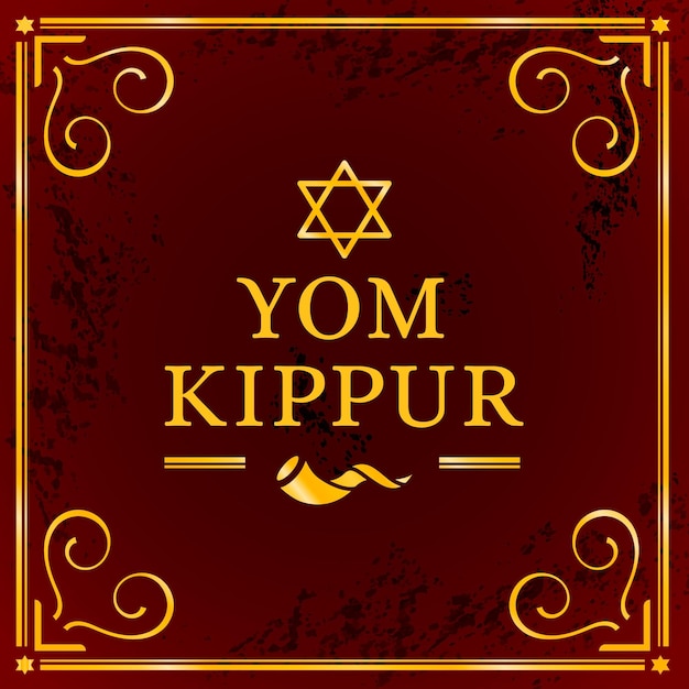 Free vector vintage yom kippur concept