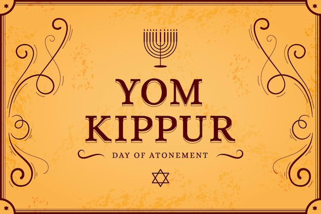 Free vector vintage yom kippur concept