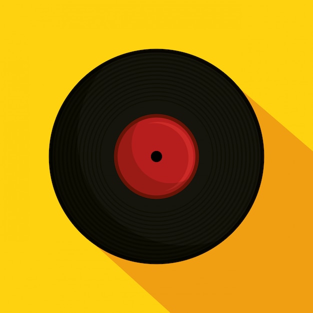 vinyl retro music illustration