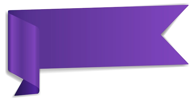 Violet banner design on white background