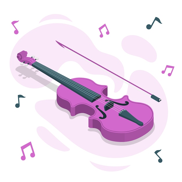 Free Vector violin concept illustration