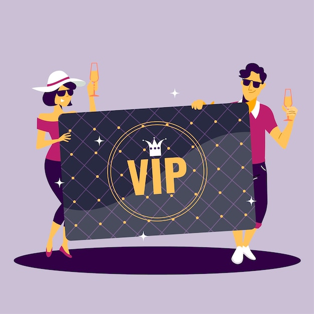 Vip card concept illustrated