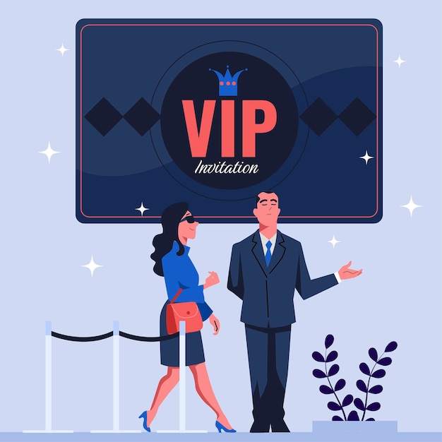 Vip card concept illustration