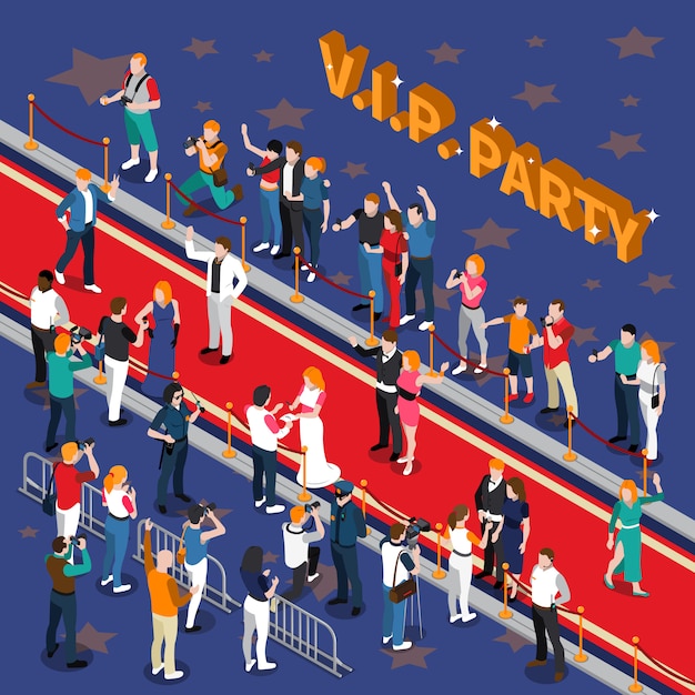 Free Vector vip party isometric illustration