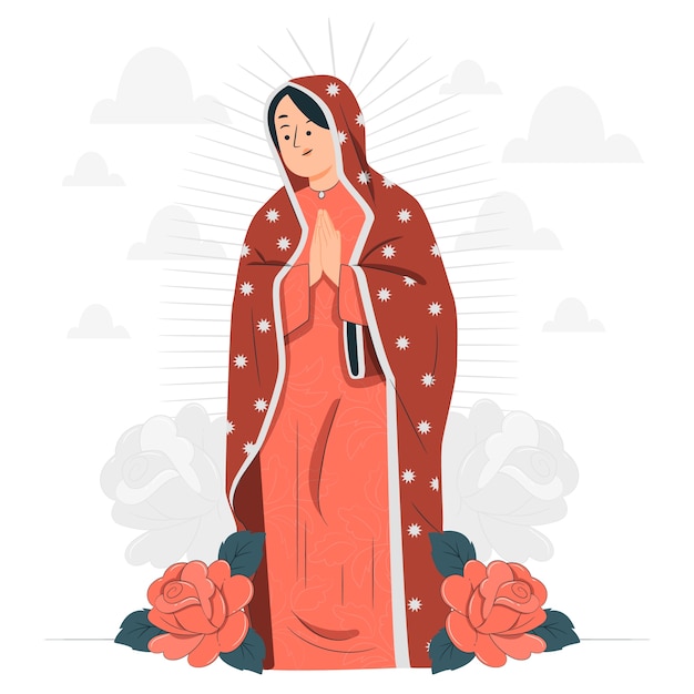 Free Vector virgen de guadalupe concept illustration