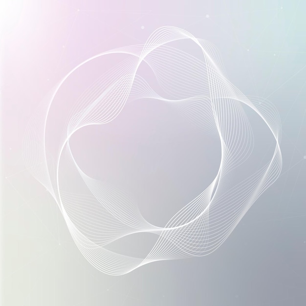 Free Vector virtual assistant technology vector irregular circle shape in white