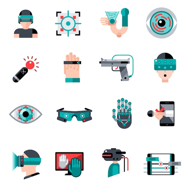 Virtual Augmented Reality Icons