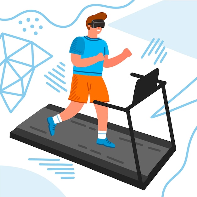 Free Vector virtual gym illustration concept