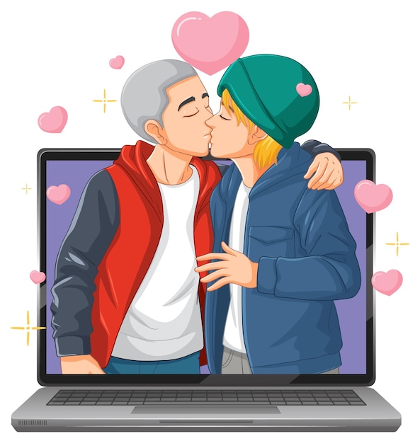 Free Vector virtual love and connection