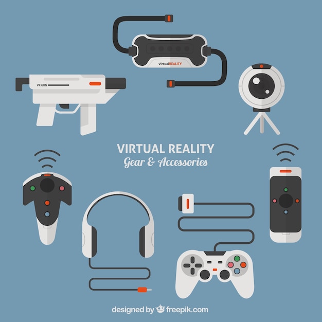 Free Vector virtual reality accessories