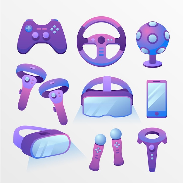 Virtual reality equipment illustration