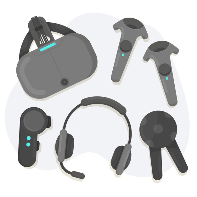 Virtual reality equipment set