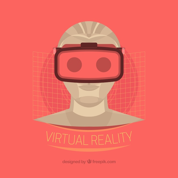 Free Vector virtual reality glasses technology background