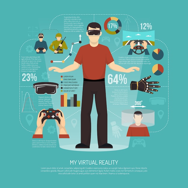 Free Vector virtual reality vector illustration