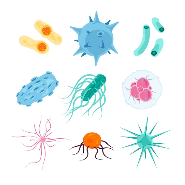 Free vector virus collection pack