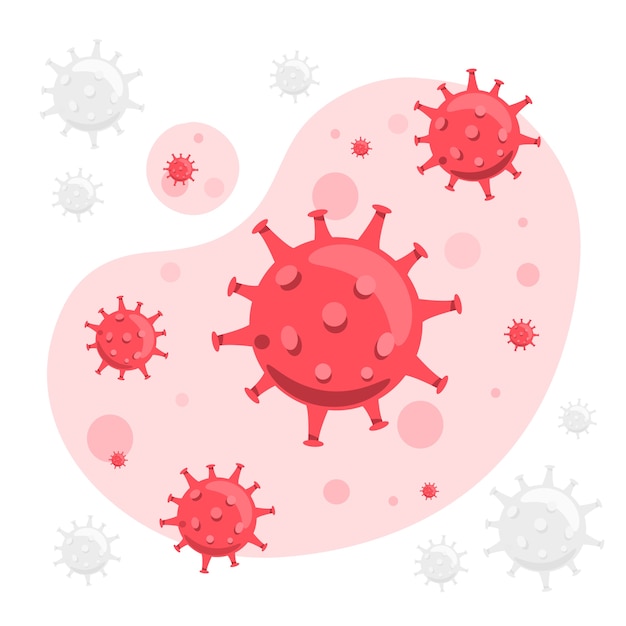 Free vector virus concept illustration