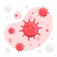 Free vector virus concept illustration