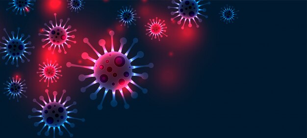 Virus disease or bacteria infection banner concept