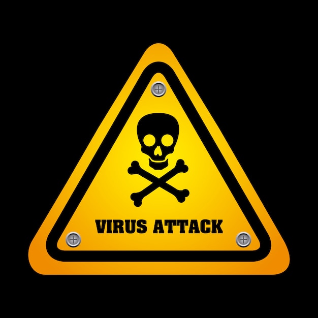 Free vector virus graphic design  vector illustration