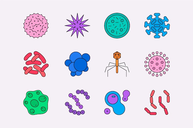 Free Vector virus set