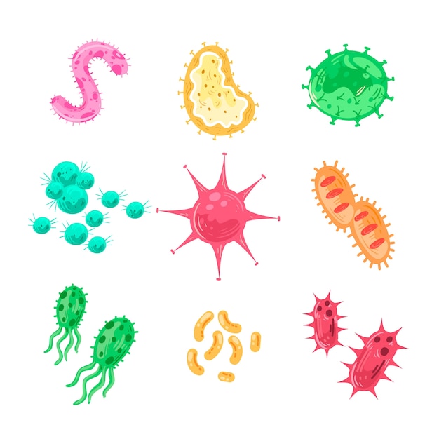 Free Vector virus set