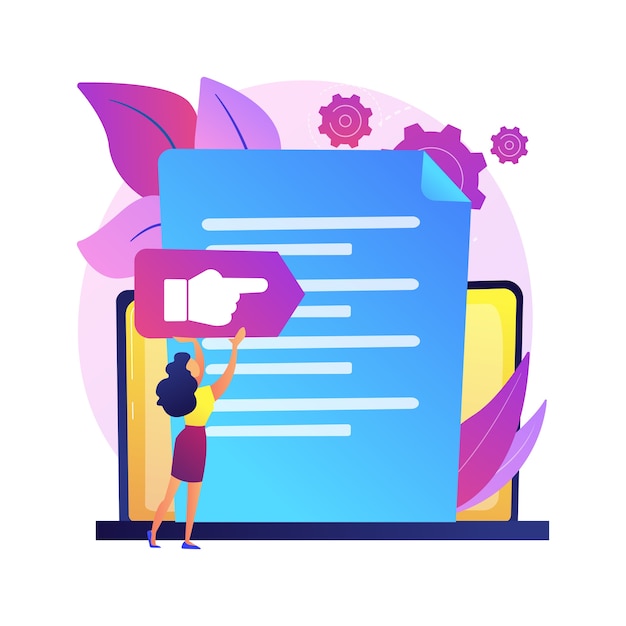 Vision and scope document abstract concept  illustration. Vision statement, scope document, main plan, project management, software business analysis, idea and goal .