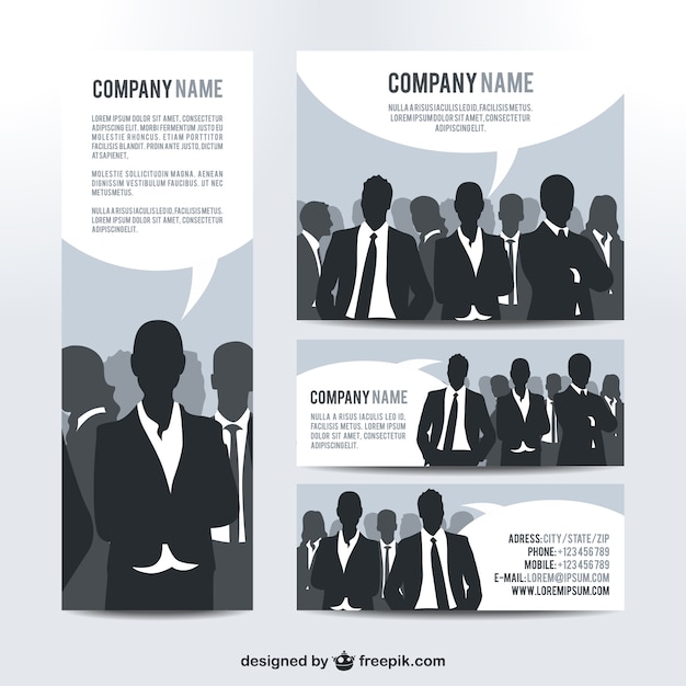 Visual identity set business people design