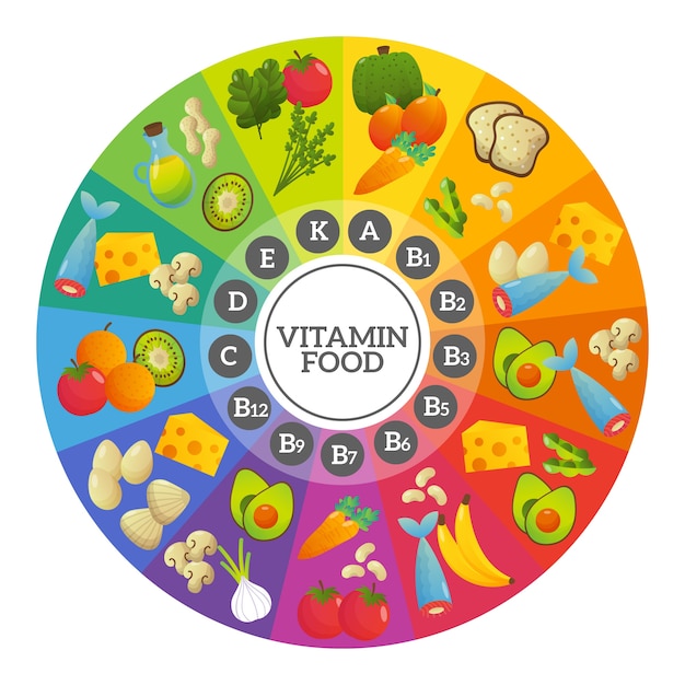 Vitamin food infographic